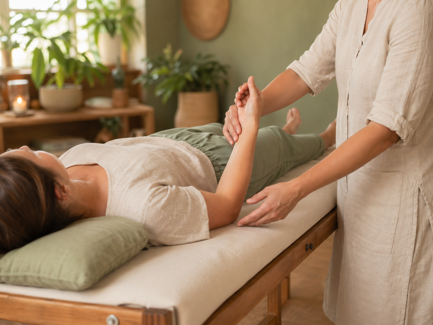 Kineziológiai ülés, nyugodt terápiás környezet